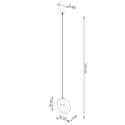 Candelabro suspenso TITRAN 1xE27/60W/230V branco