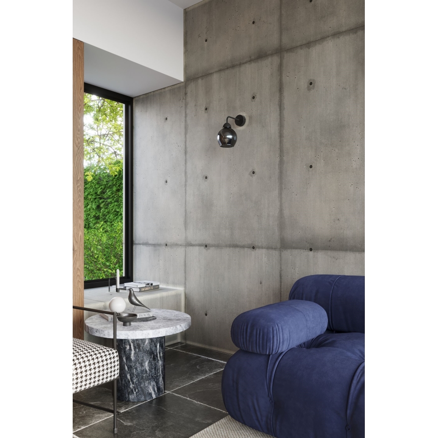 Luminária de parede ALINO 1xE27/60W/230V preta