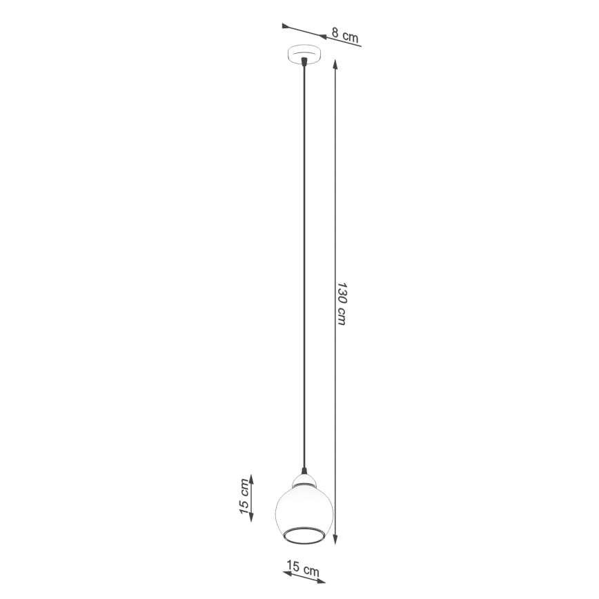 Candeeiro de teto suspenso ALINO 1xE27/60W/230V preto
