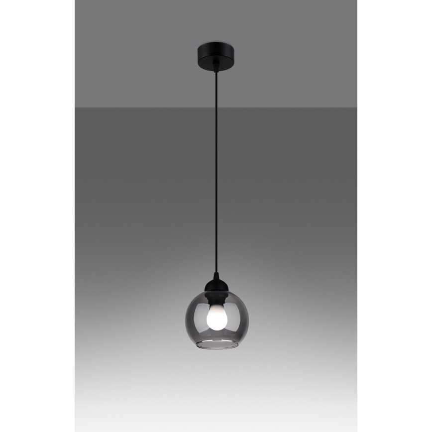 Candelabro suspenso ALINO 1xE27/60W/230V preto