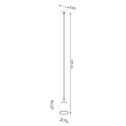 Candelabro suspenso ALINO 1xE27/60W/230V preto
