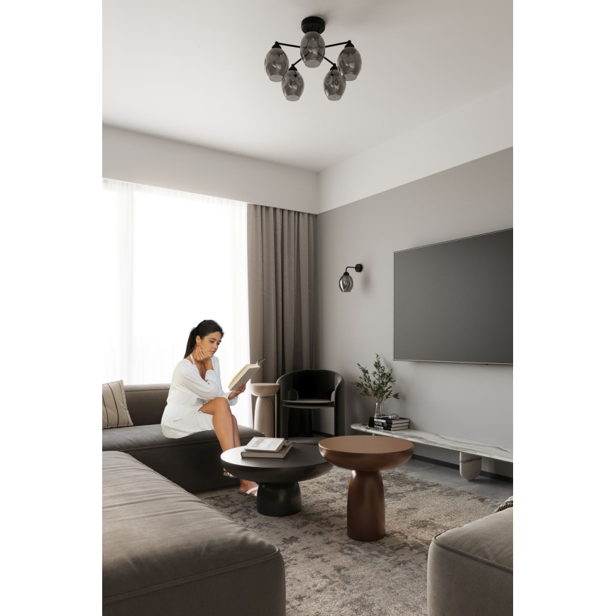 Candeeiro de parede FILLAN 1xE27/60W/230V preto