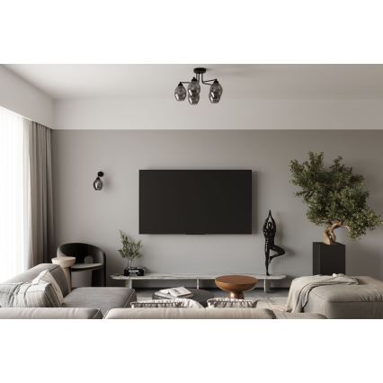 Candeeiro de parede FILLAN 1xE27/60W/230V preto