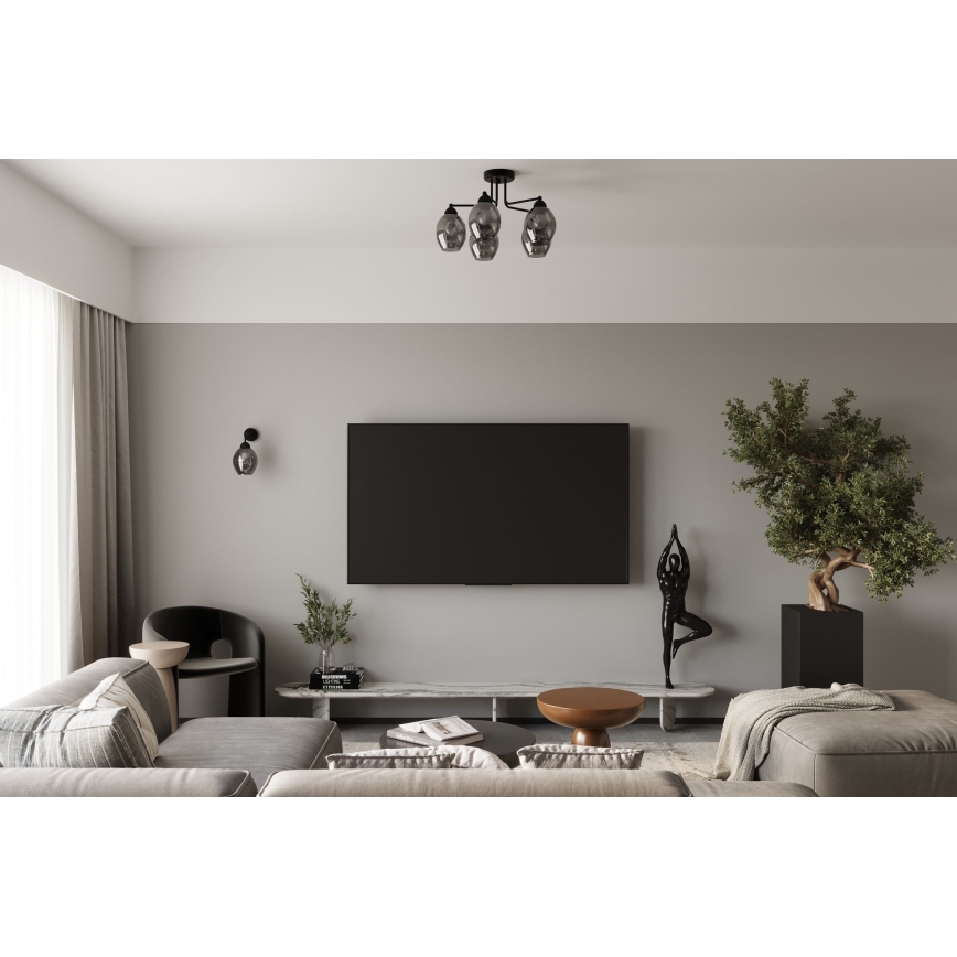Candeeiro de parede FILLAN 1xE27/60W/230V preto