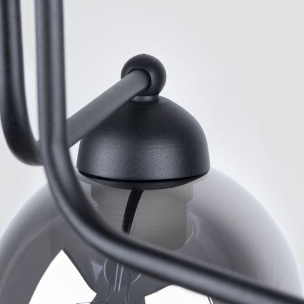 Candeeiro de teto com haste FILLAN 3xE27/60W/230V preto