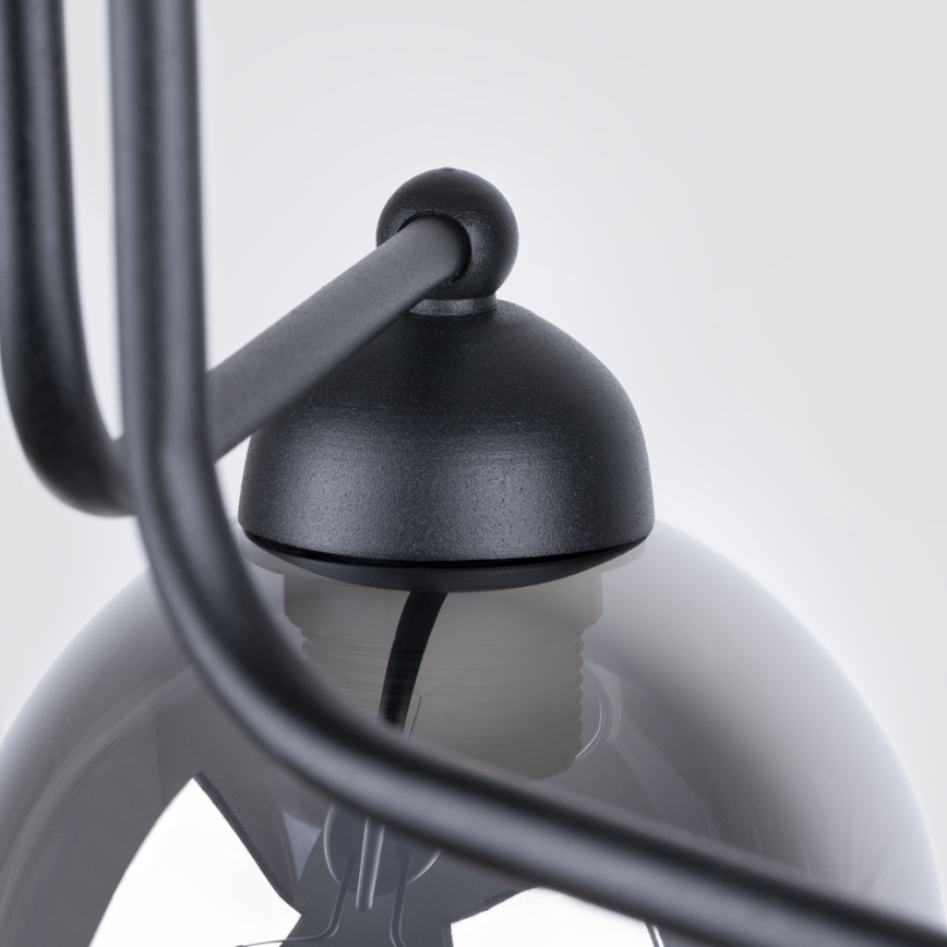 Candeeiro de teto com haste FILLAN 3xE27/60W/230V preto
