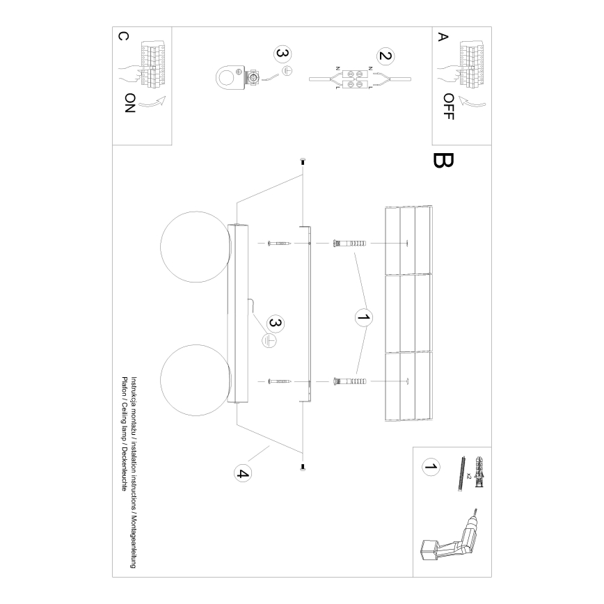 Iluminação de teto YOLI 2xG9/12W/230V branco