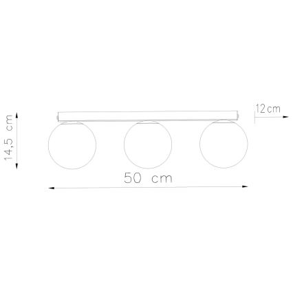 Iluminação de teto YOLI 3xG9/12W/230V branco