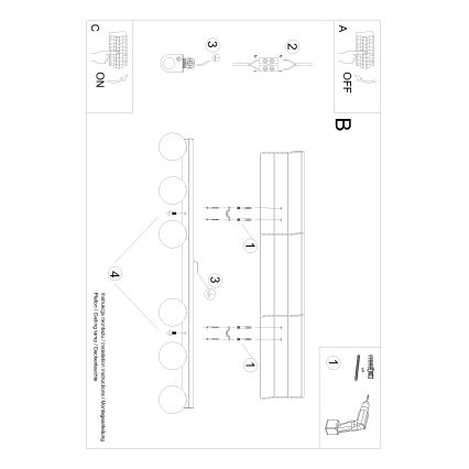 Iluminação de teto YOLI 6xG9/12W/230V branco