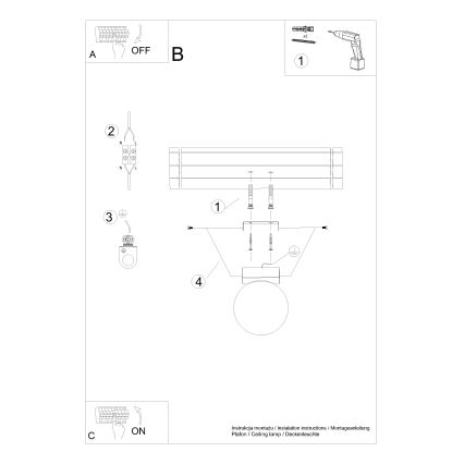 Iluminação de teto YOLI 1xG9/12W/230V preto