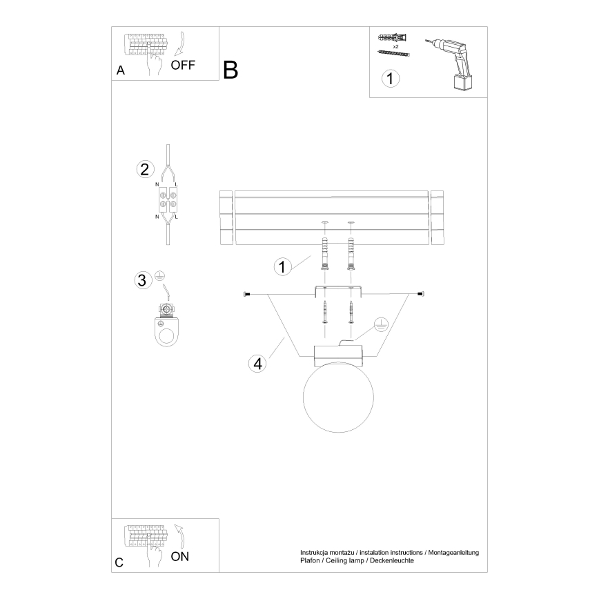 Iluminação de teto YOLI 1xG9/12W/230V preto