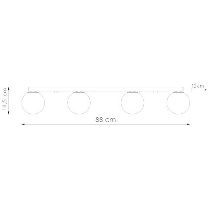 Iluminação de teto YOLI 4xG9/12W/230V preto