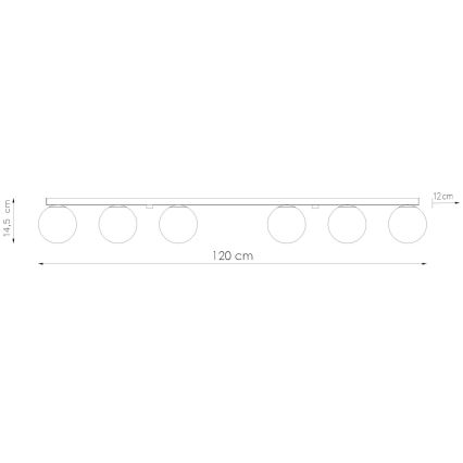 Iluminação de teto YOLI 6xG9/12W/230V preto