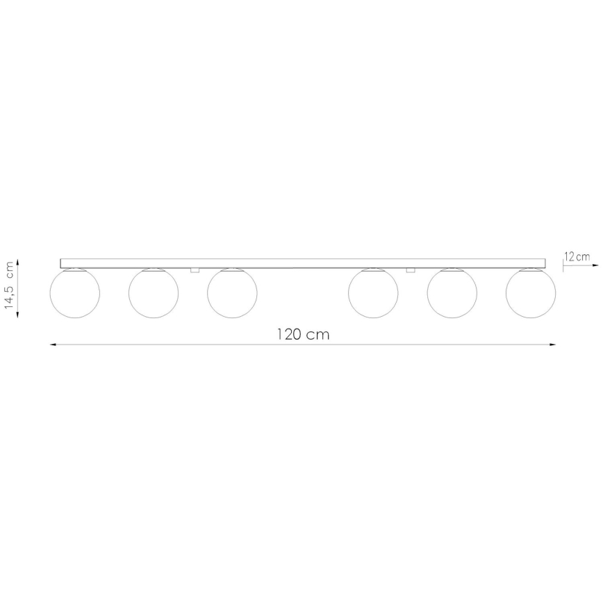 Iluminação de teto YOLI 6xG9/12W/230V preto