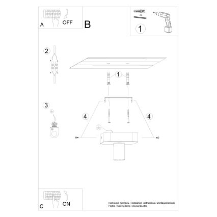 Foco TAVO 1xE27/15W/230V betão