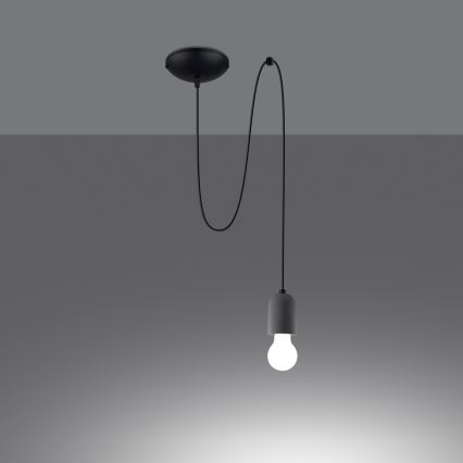 Candeeiro suspenso NESO 1xE27/15W/230V aranha betão
