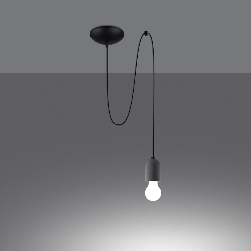 Candeeiro suspenso NESO 1xE27/15W/230V aranha betão