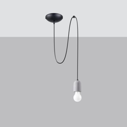 Candeeiro suspenso NESO 1xE27/15W/230V aranha betão
