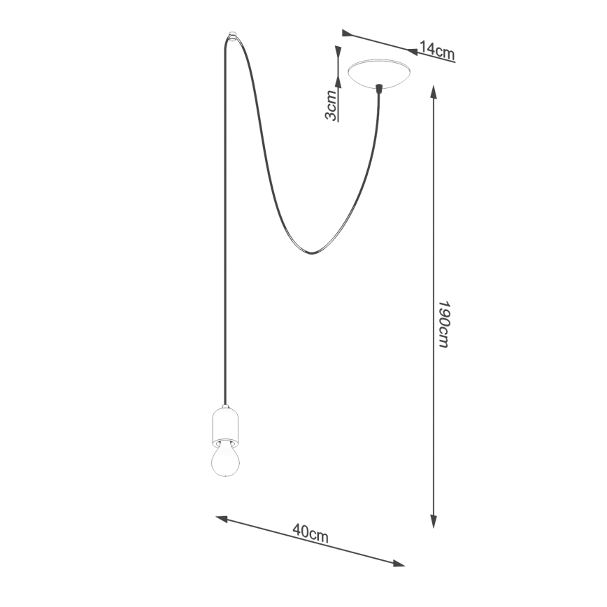 Candeeiro suspenso NESO 1xE27/15W/230V aranha betão