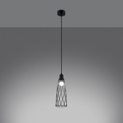 Candelabro suspenso SUBA 1xE27/15W/230V preto