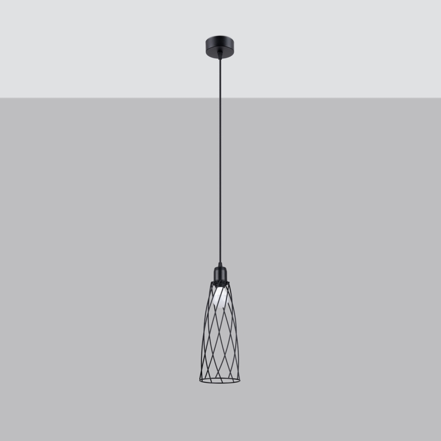 Candelabro suspenso SUBA 1xE27/15W/230V preto