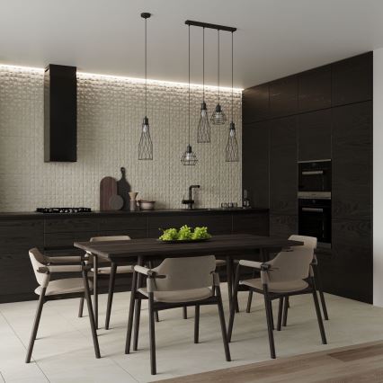 Candelabro suspenso SUBA 1xE27/15W/230V preto