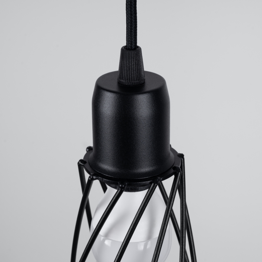 Candelabro suspenso SUBA 1xE27/15W/230V preto