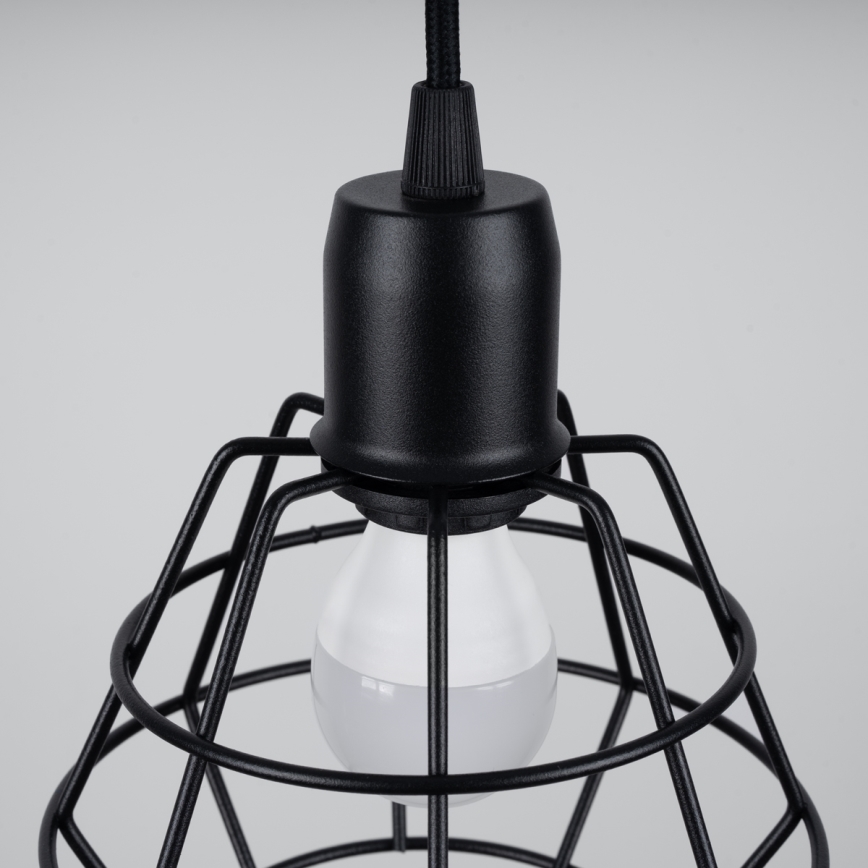 Candelabro suspenso SUBA 3xE27/15W/230V preto