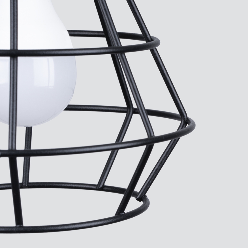 Candelabro suspenso SUBA 4xE27/15W/230V preto