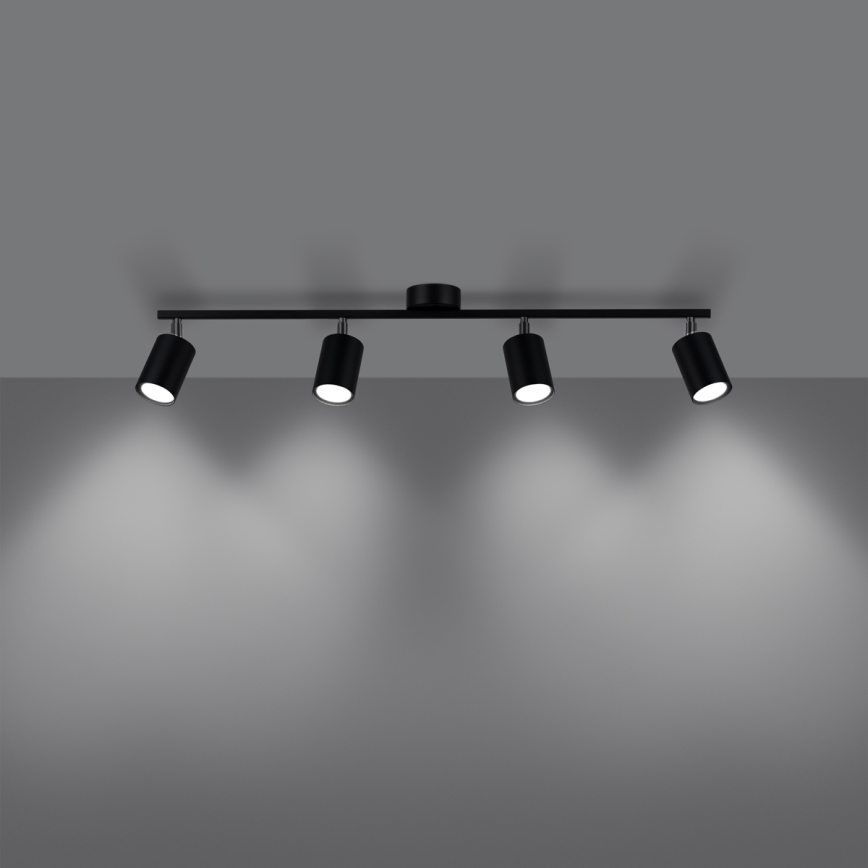 Foco LEMMI 4xGU10/10W/230V preto