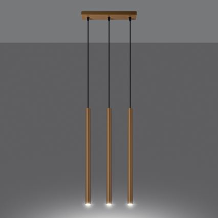 Candelabro suspenso PASTELO 3xG9/8W/230V dourada