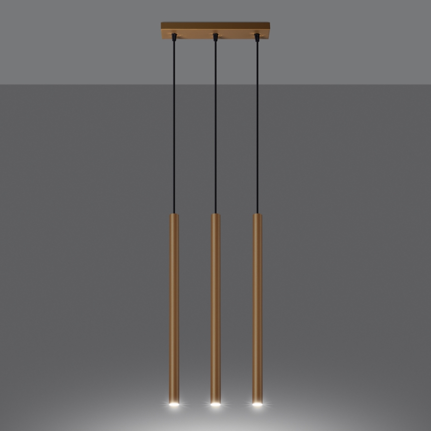 Candelabro suspenso PASTELO 3xG9/8W/230V dourada