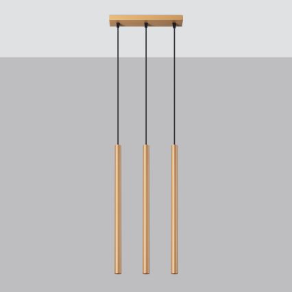 Candelabro suspenso PASTELO 3xG9/8W/230V dourada
