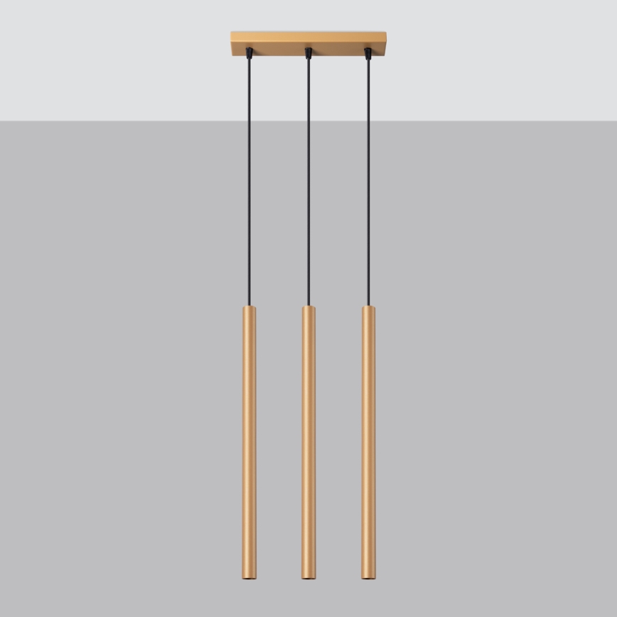 Candelabro suspenso PASTELO 3xG9/8W/230V dourada