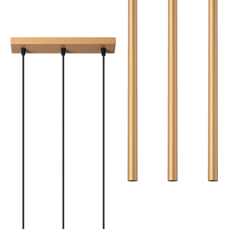 Candelabro suspenso PASTELO 3xG9/8W/230V dourada