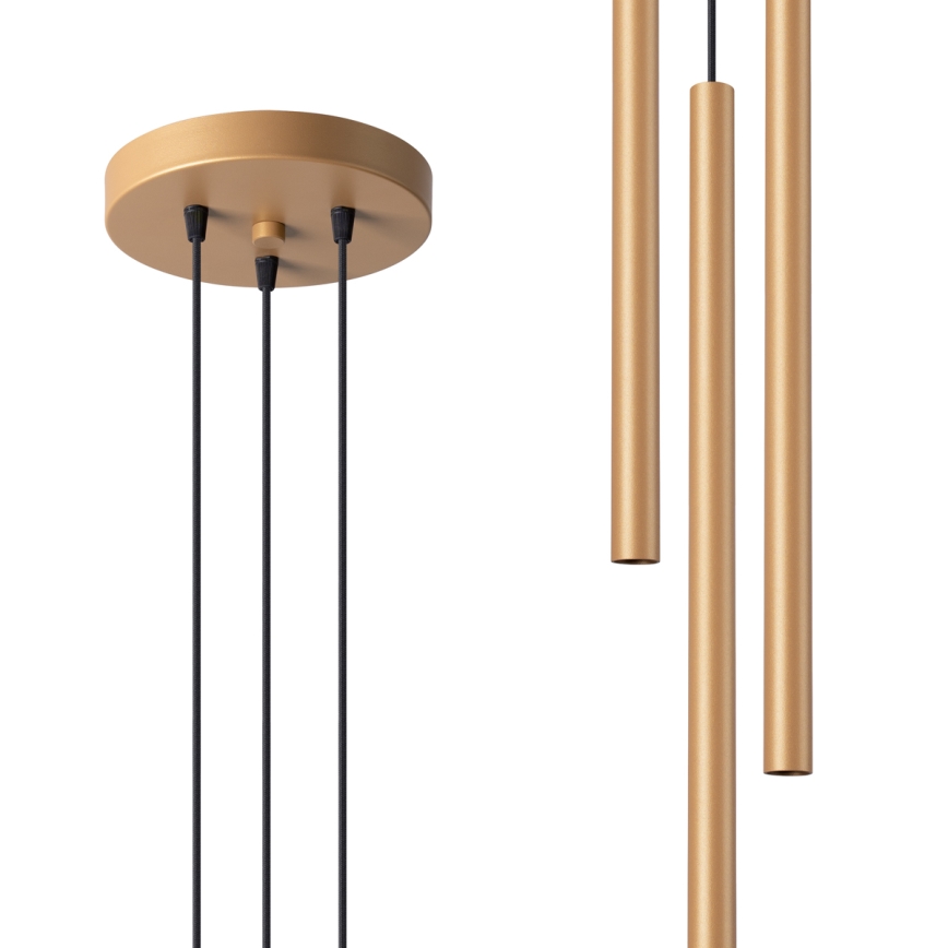 Candelabro suspenso PASTELO 3xG9/8W/230V dourada