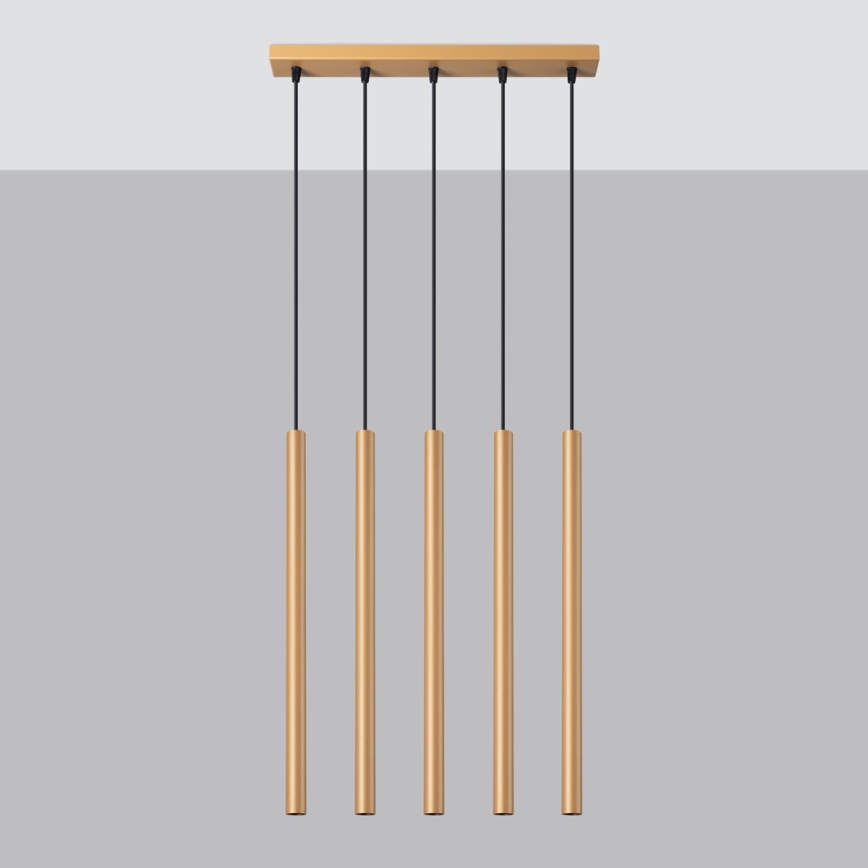 Candelabro suspenso PASTELO 5xG9/8W/230V dourada