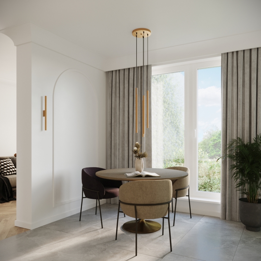 Candelabro suspenso PASTELO 5xG9/8W/230V dourada