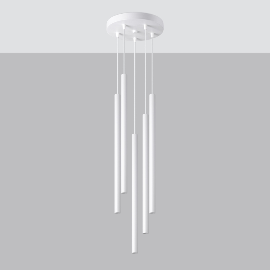 Candelabro suspenso PASTELO 5xG9/8W/230V branco
