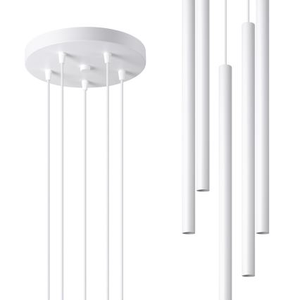 Candelabro suspenso PASTELO 5xG9/8W/230V branco