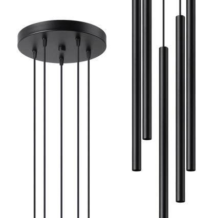 Candelabro suspenso PASTELO 5xG9/8W/230V preto
