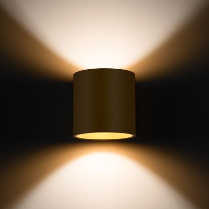 Foco de parede ORBIS 1xG9/8W/230V dourada