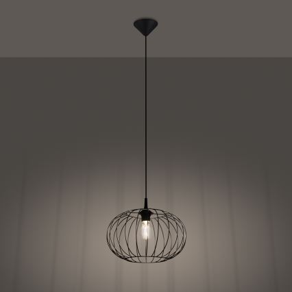 Candelabro suspenso TSUNO 1xE27/15W/230V preto