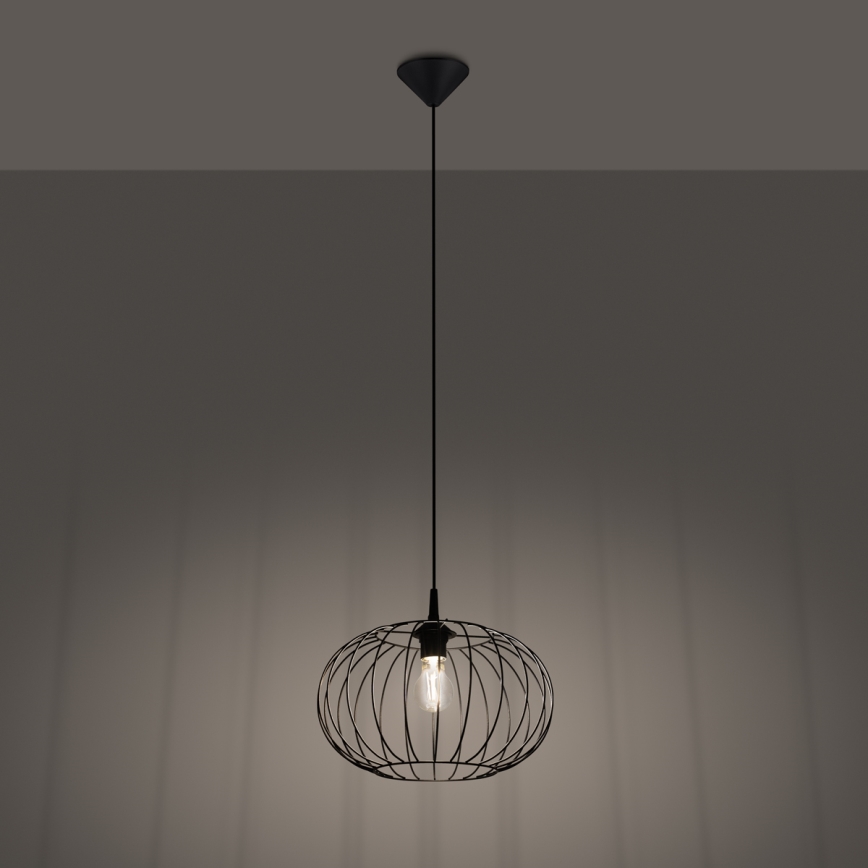 Candelabro suspenso TSUNO 1xE27/15W/230V preto