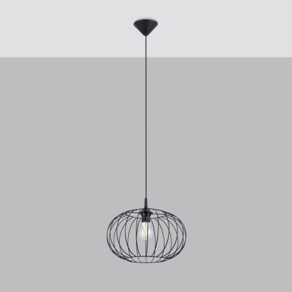 Candelabro suspenso TSUNO 1xE27/15W/230V preto