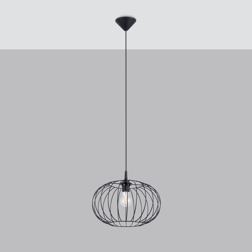 Candelabro suspenso TSUNO 1xE27/15W/230V preto
