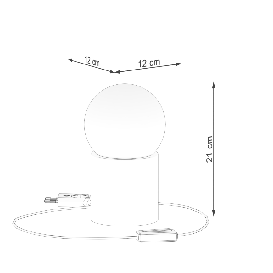 Candeeiro de mesa BOOMO 1xG9/8W/230V faia