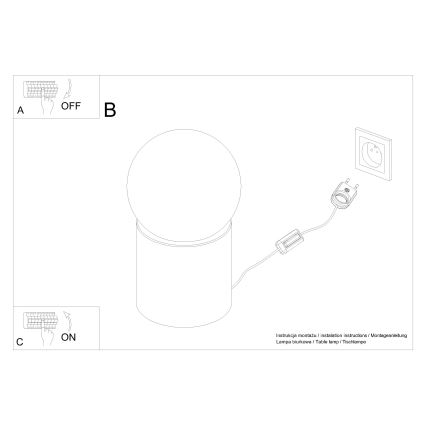 Candeeiro de mesa BOOMO 1xG9/8W/230V faia