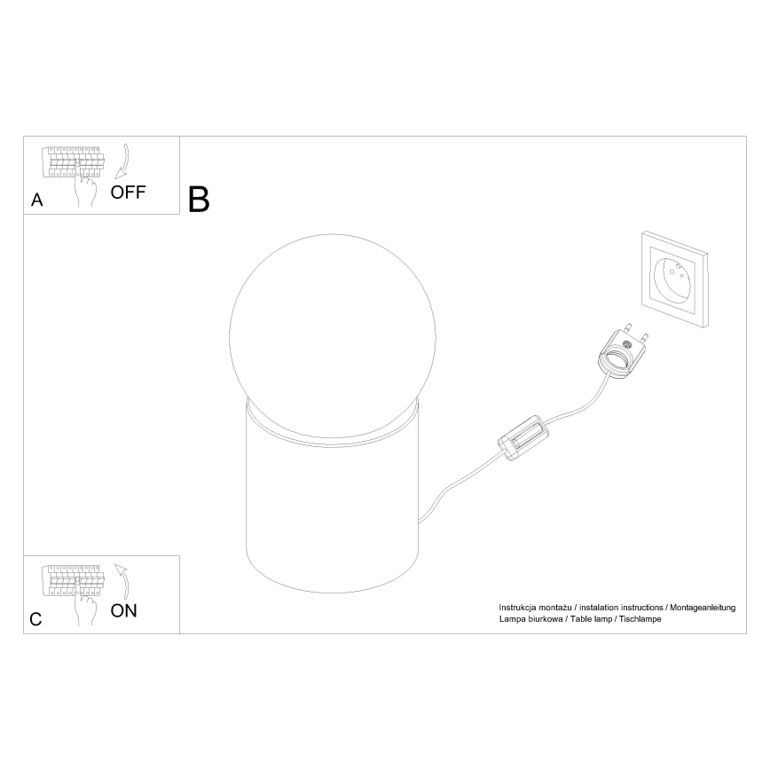 Candeeiro de mesa BOOMO 1xG9/8W/230V faia