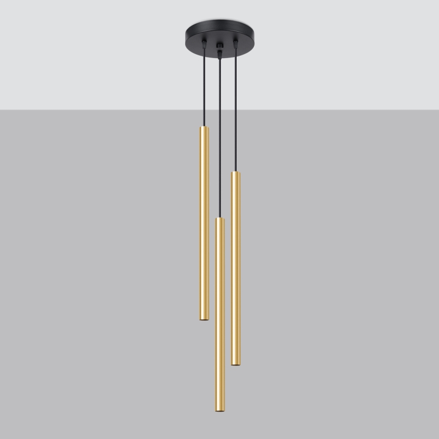 Candelabro suspenso PASTELO 3xG9/8W/230V dourada